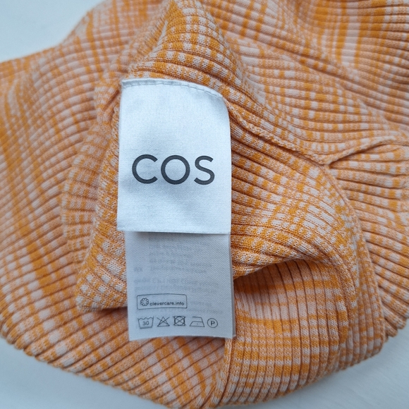 COS Orange Ribbed Tank Top - Picture 8 of 9